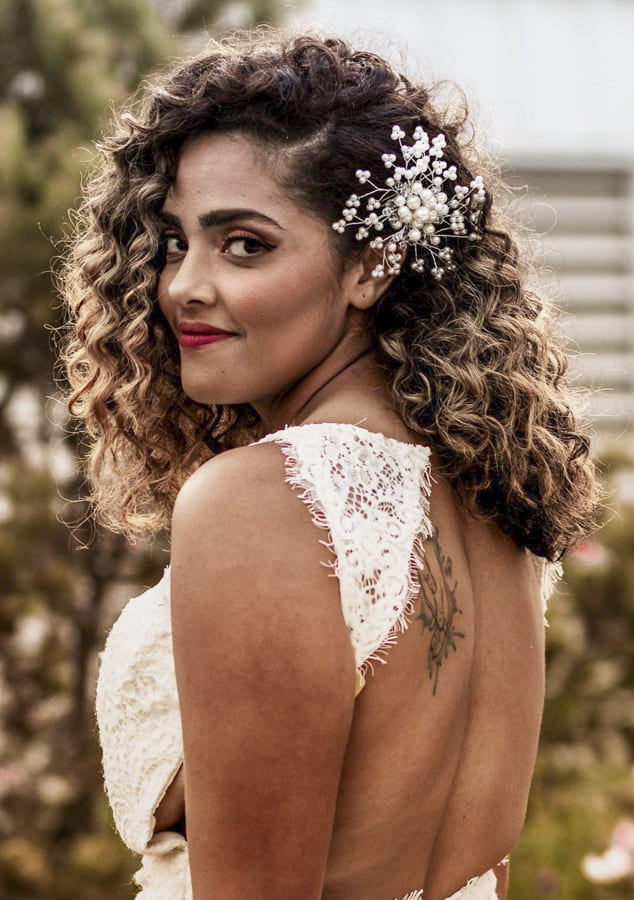 ombre Curly hairstyles for long hair for wedding