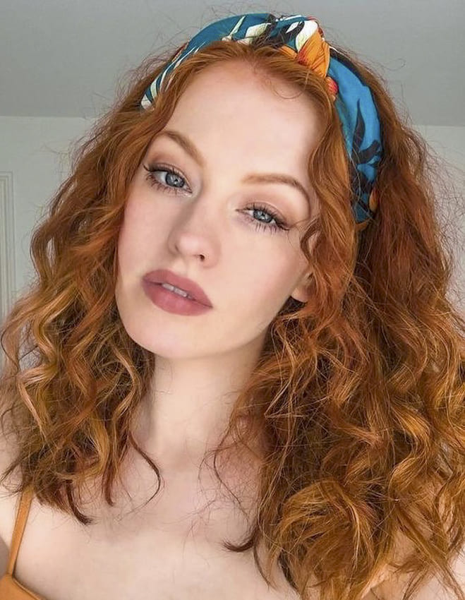 Red curly medium hairstyles