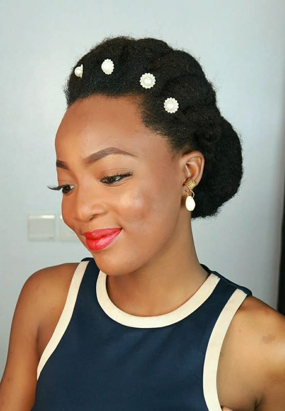 updo weddding black women hairstyles