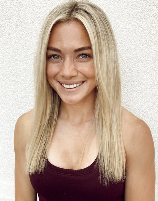 Long straight ombre blonde hairstyles