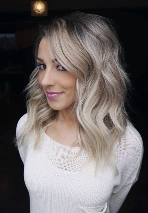 Medium platinum blonde ombre hairstyles for thin hair