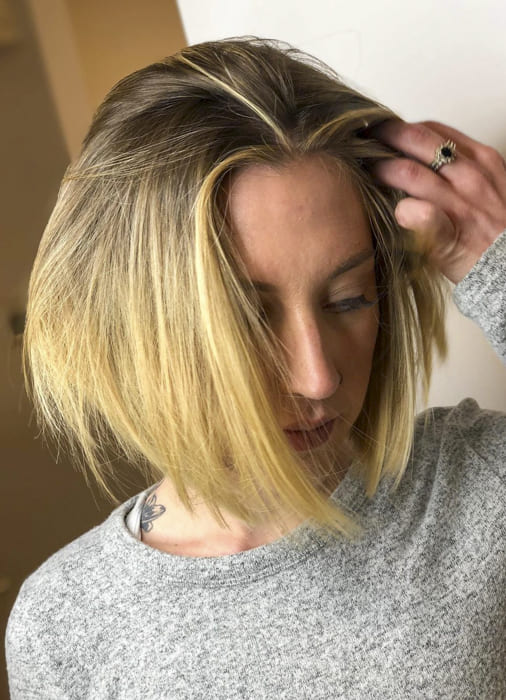 Short blonde bob chin length hairstyles