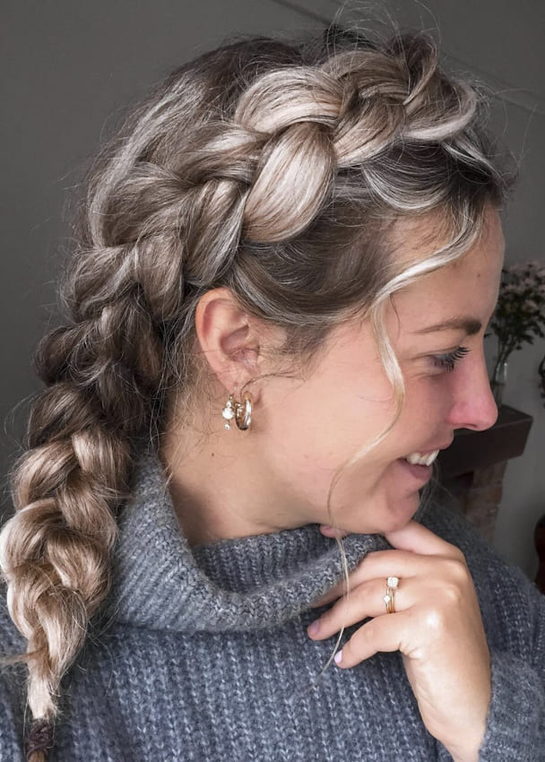 Blonde ombre hairstyles french braids