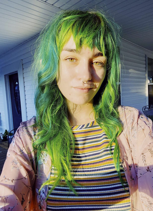 Green Choppy hair and hairstyles