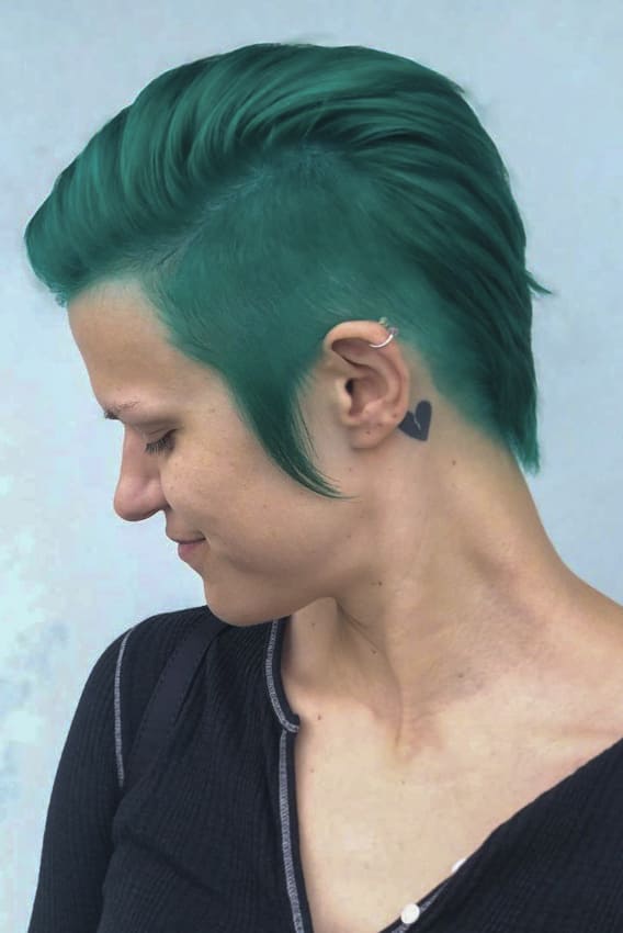 Green mohawk hairstyles
