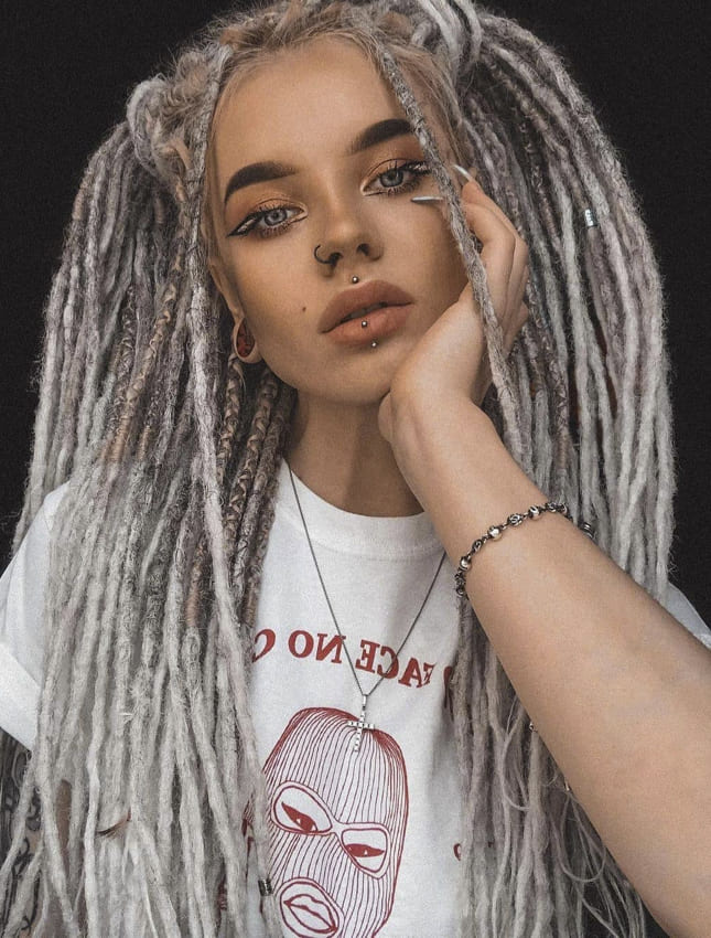 Grey Boho Hair