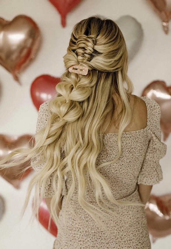 Long prom french braids hairstyles