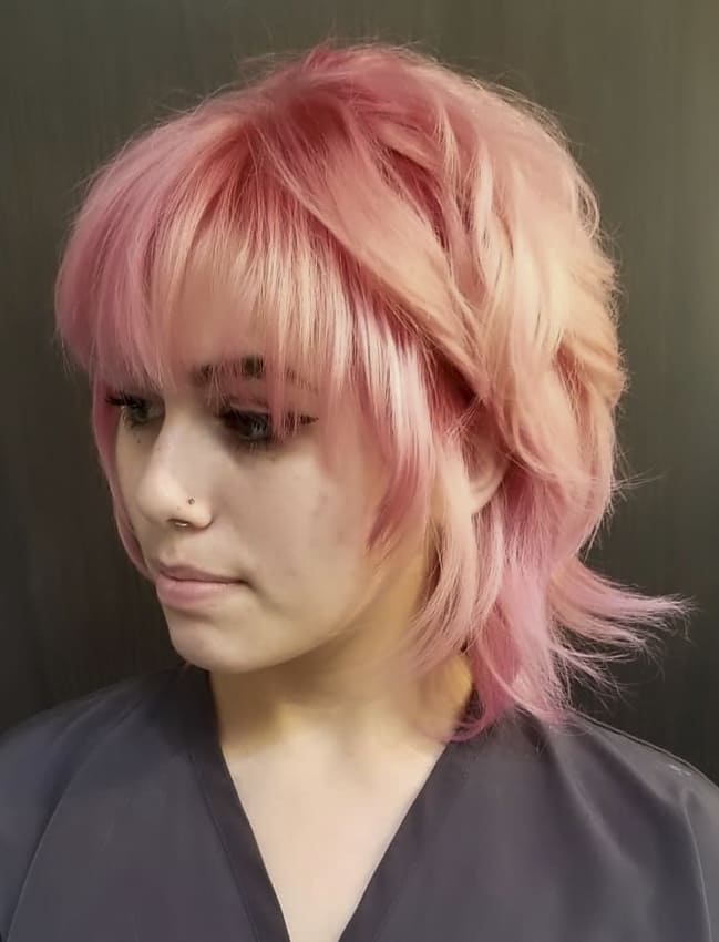 Pink short Choppy Hair and Hairstyles