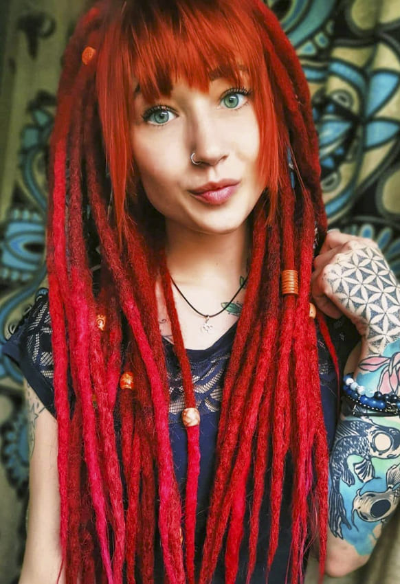 Red Conrow Boho Long Hair