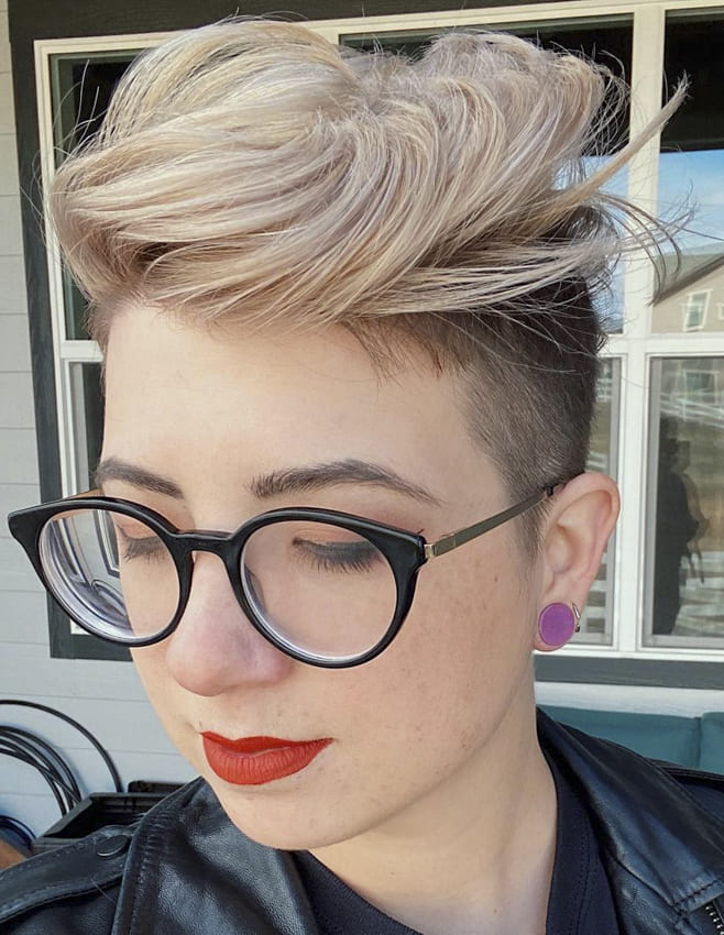 Short blonde mohawk hairstyles