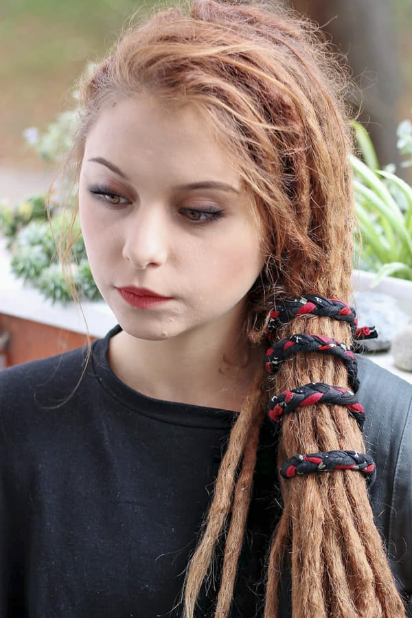 hippie hairstyles long red hair