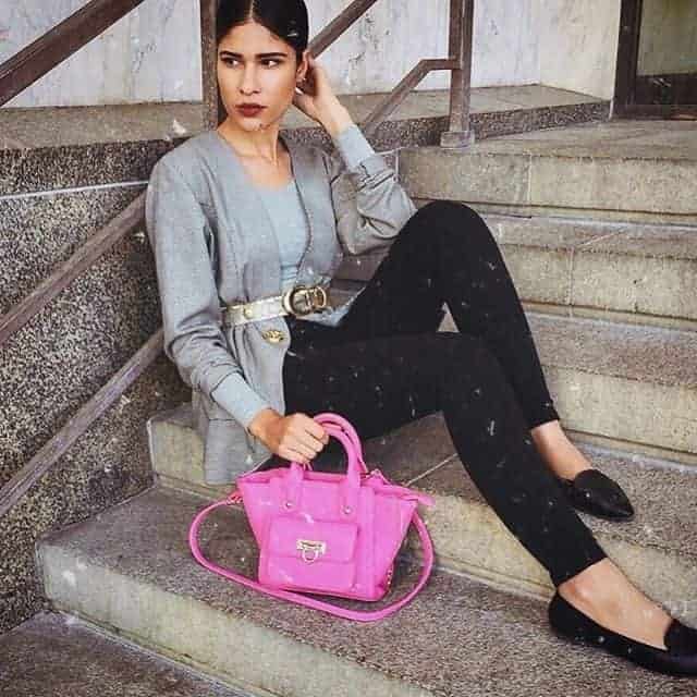 Small pink handbag