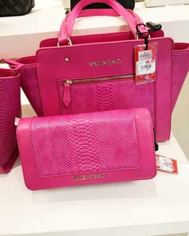 Dark pink shoulder bag and handbag kit