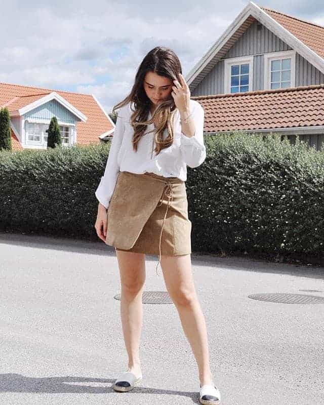 Brown Leather Skirt