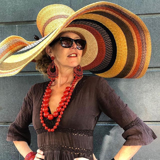 A very large mexican style woman's hat