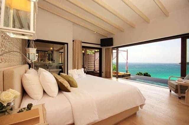 Bedroom design with ocean view