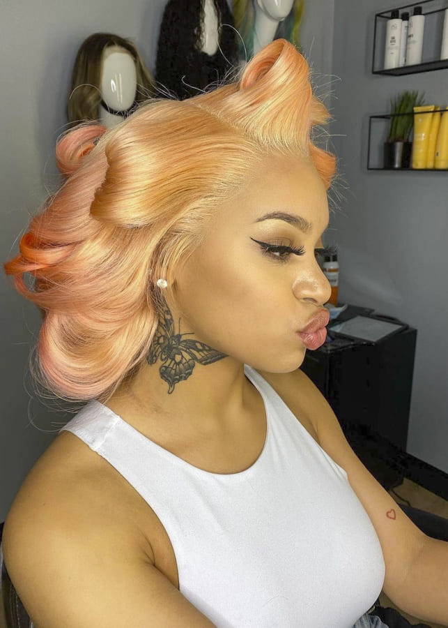 Lovely Colors hairstyles for Afro Black Women (3)