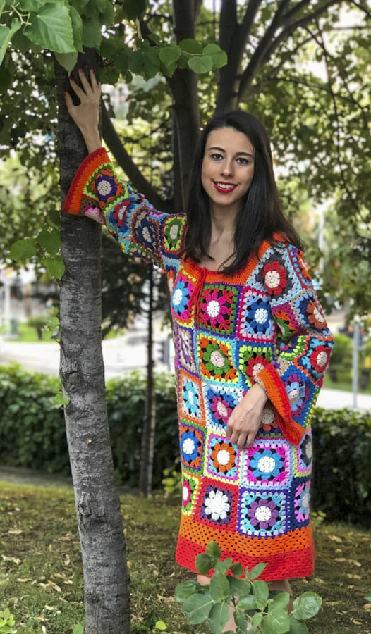 crochet granny square dress (1)