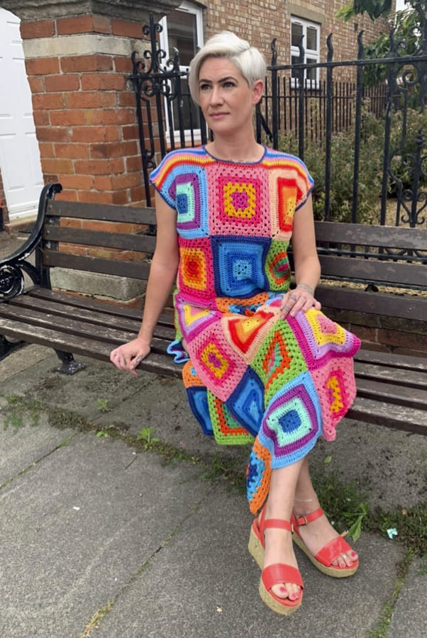 interweave crochet granny square dress (2)