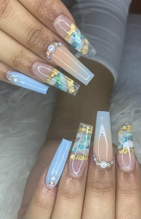 Long acrylic nails Designs