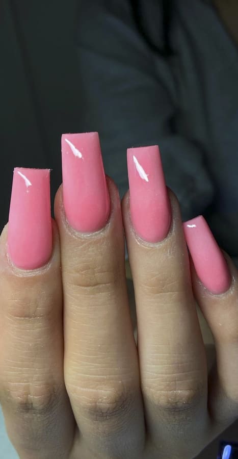 Pink acrylic nails Designs