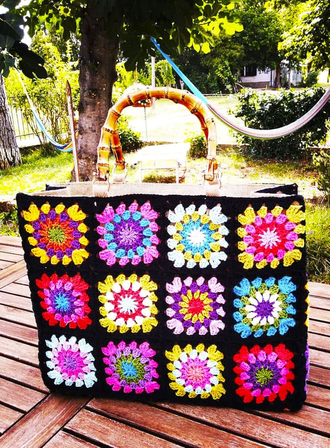 Granny Square colored bags