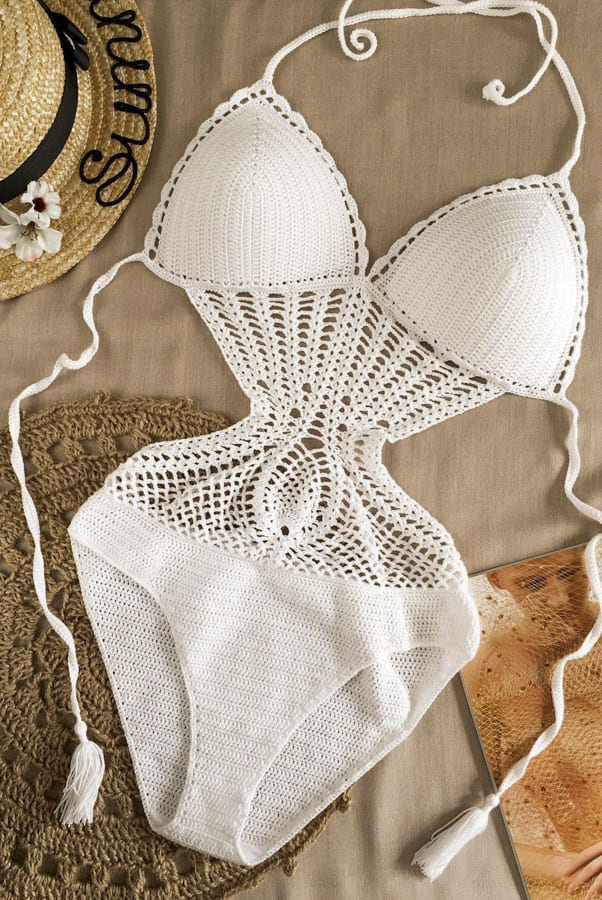 Crochet bikini swimsuit