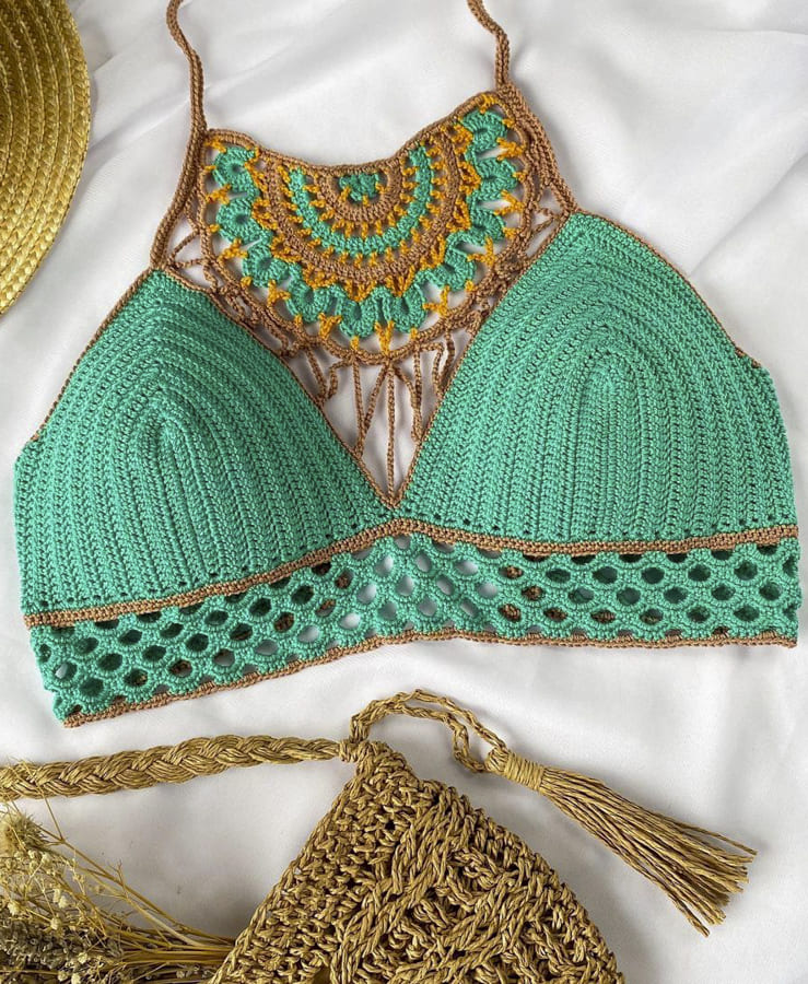 Cute crochet bikini top