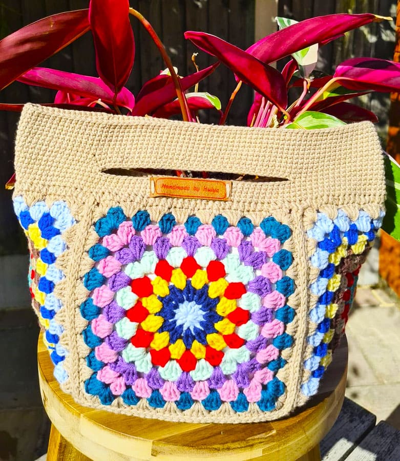 big granny square crochet bag (2)