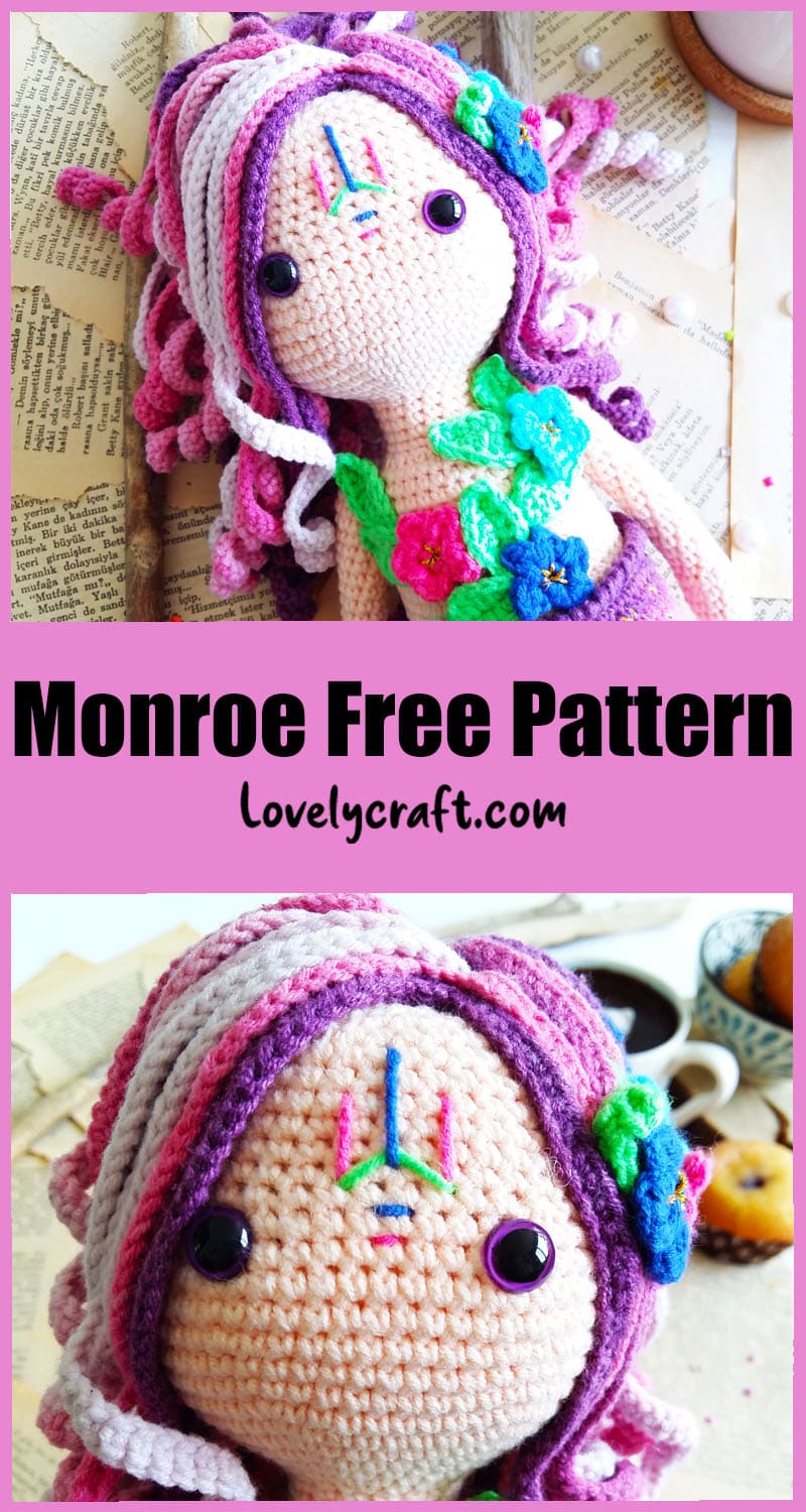 Mermaid calypso amigurumi free crochet pattern