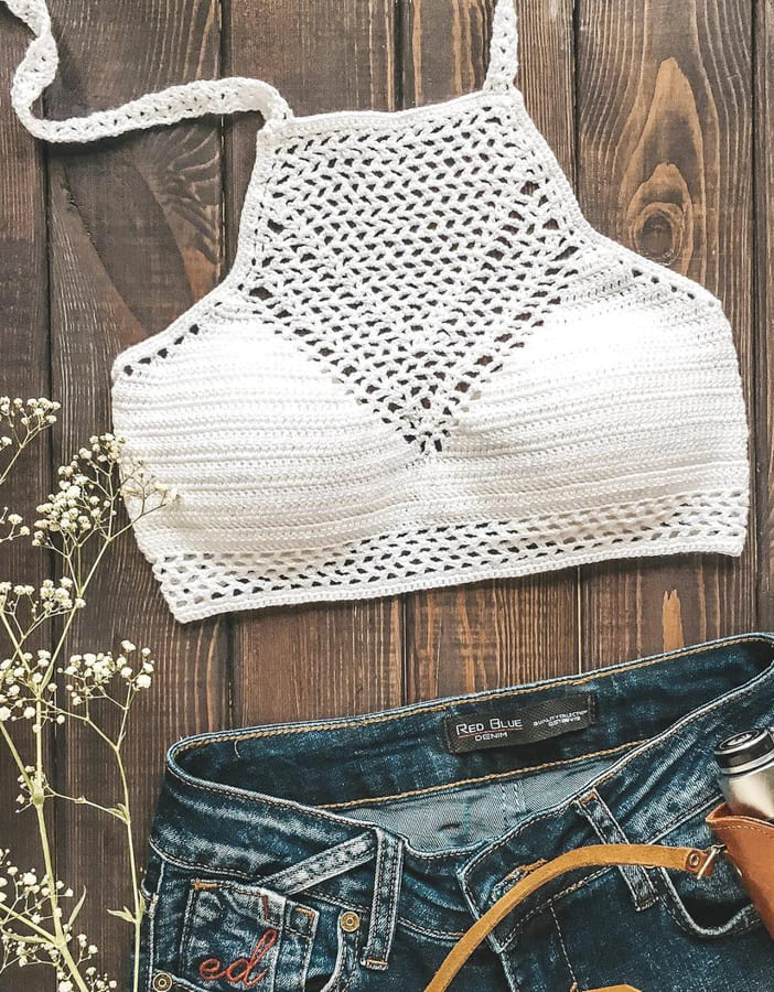 high neck crochet bikini top (2)