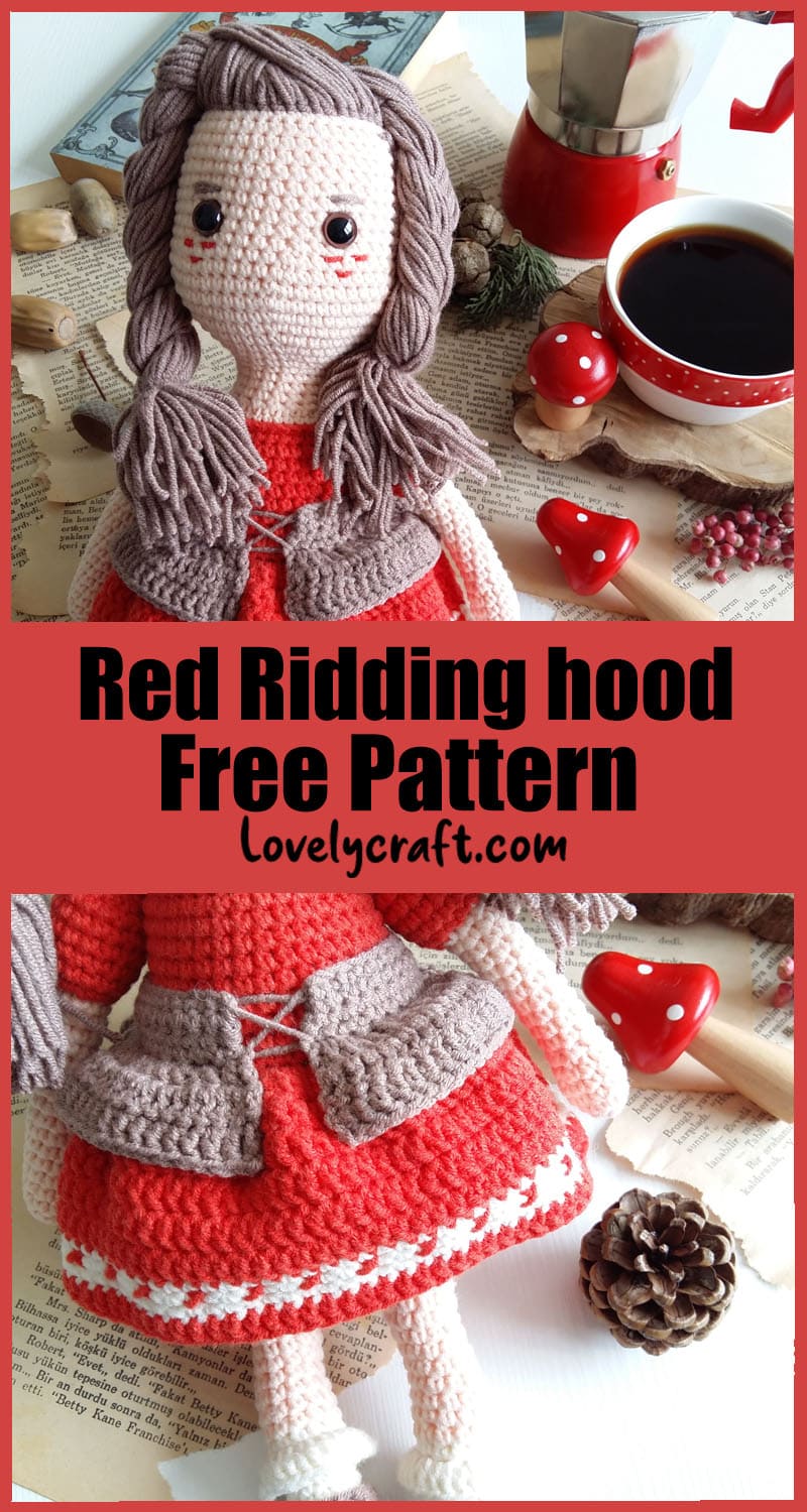 Little red riding hood amigurumi free crochet pattern
