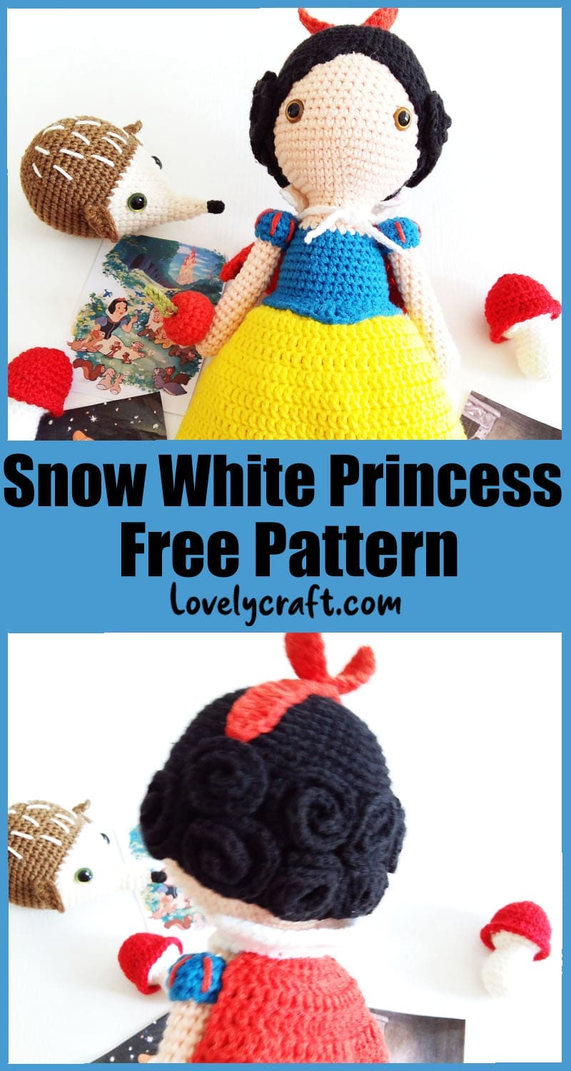Snow White Princess amigurumi free crochet pattern
