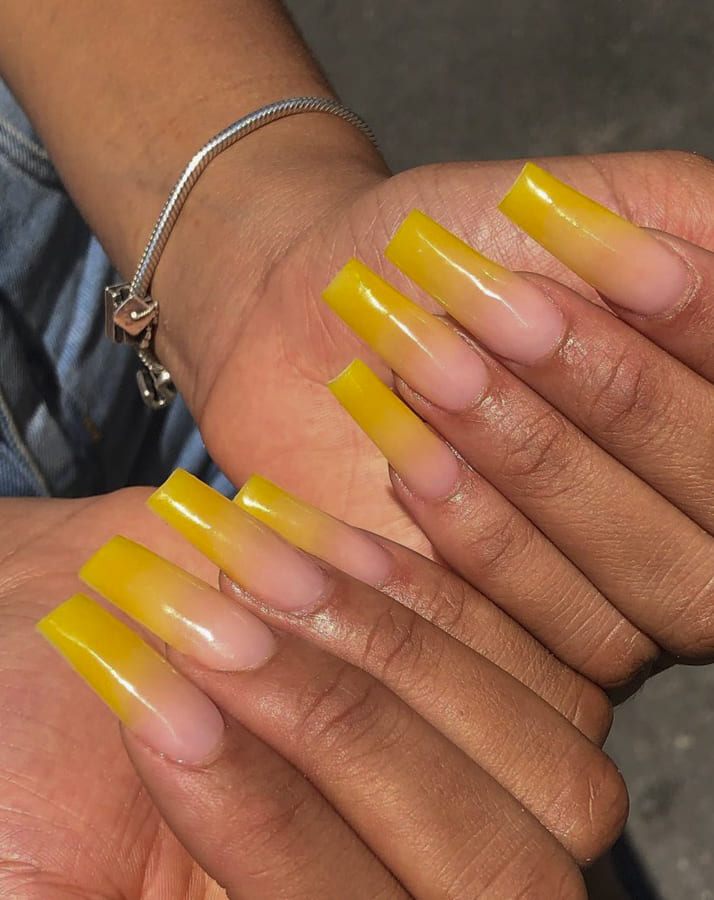 yellow ombre nails (1)