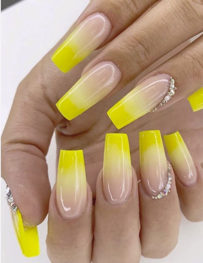 yellow ombre nails (2)