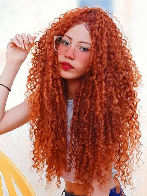 Awesome red long curly hair