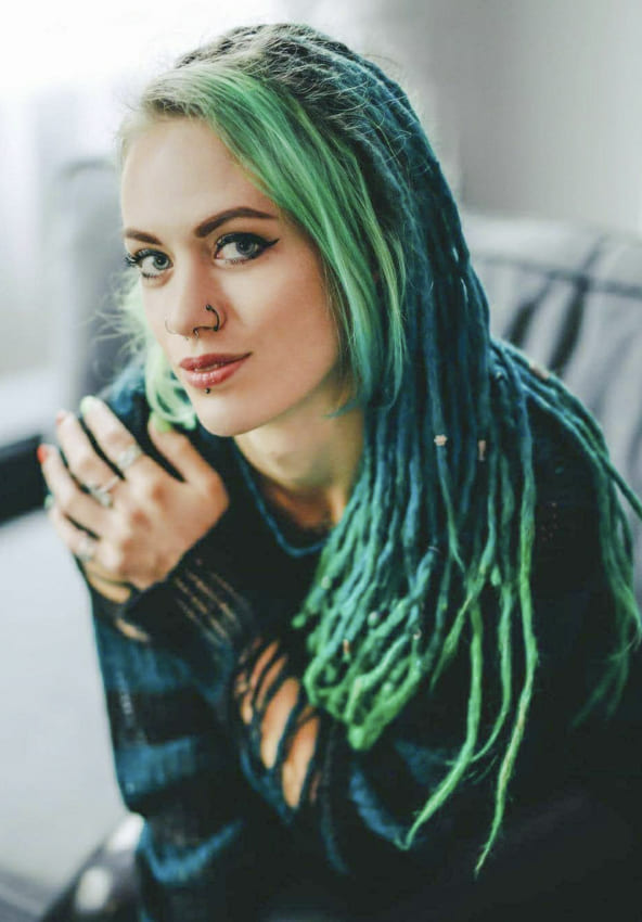 Green Hippie Hair