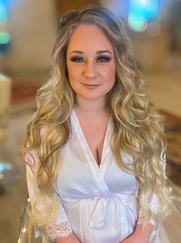 Long curly blonde wedding hairstyles
