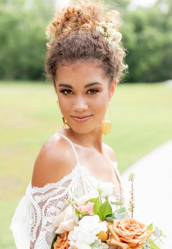 Long curly wedding hairstyles