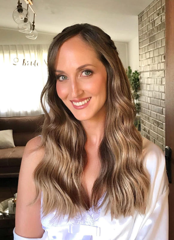 Long ombre wedding layered hair