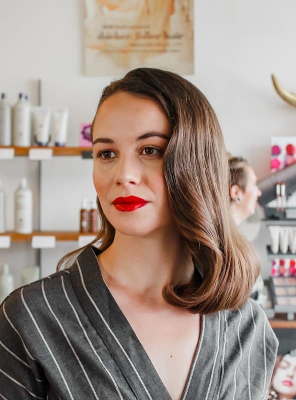 Long side wedding hair