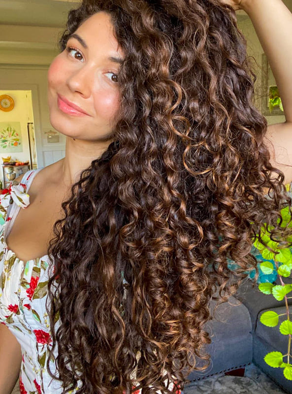 Long strong curly hair for women