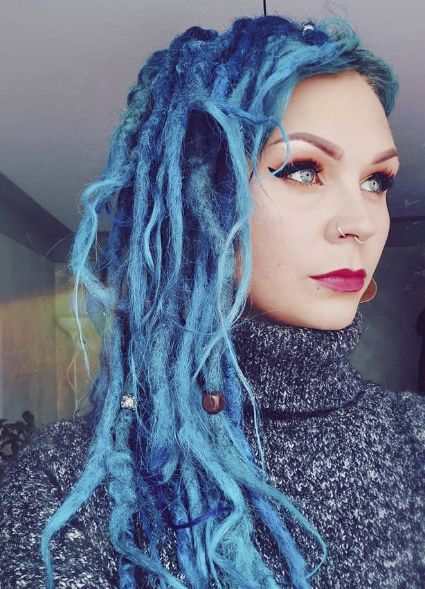 Medium Blue Hippie Hair