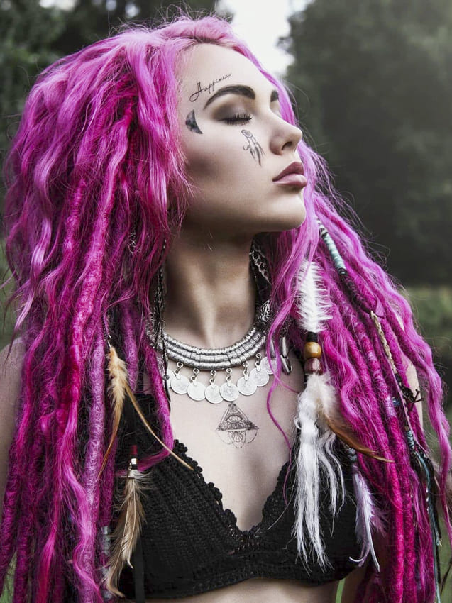 Purple Hippie Hair