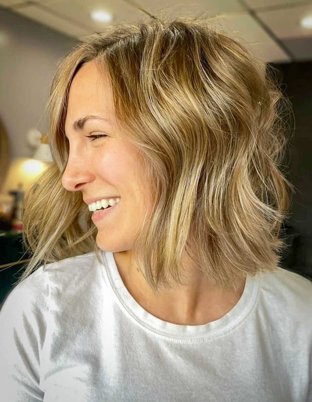 Short bob layered blonde hairstyles