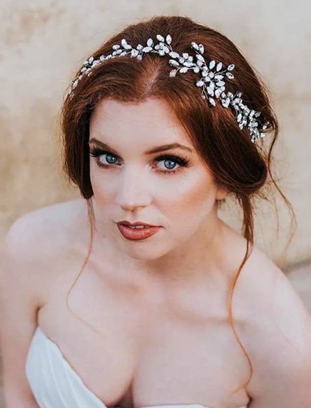 long wedding low updo wedding hair