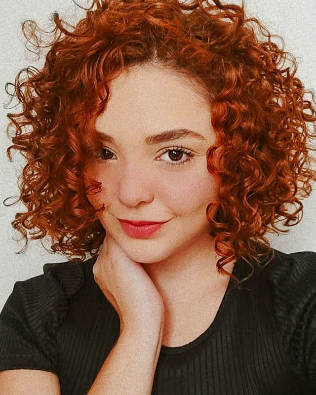 red short curly hairstyles