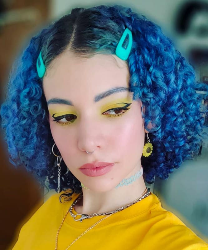 short blue curly hairstyles