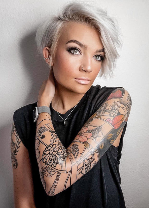 short bob straight layered grey hairstyles