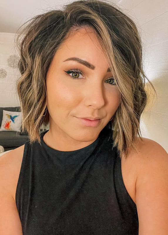 short ombre side bang hairstyles